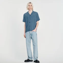 Camicia Fluida A Maniche Corte>Sandro Paris Flash Sale