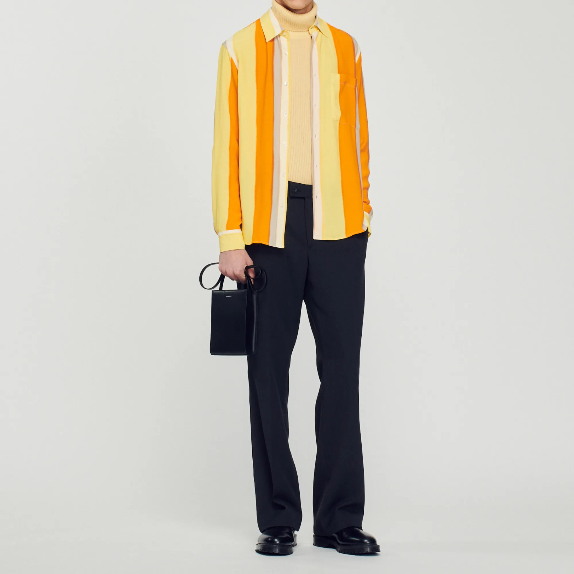 Camicia Fluida A Righe A Maniche Lunghe>Sandro Paris Online