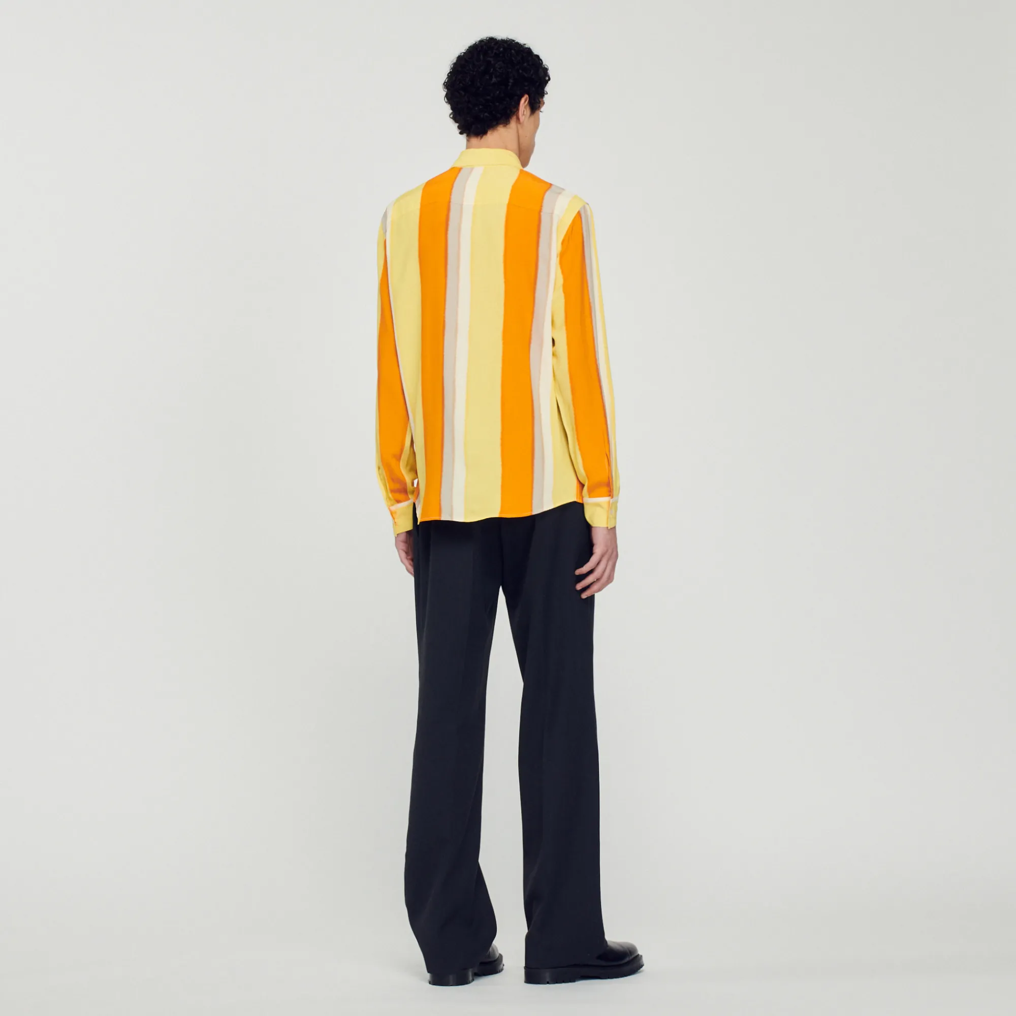 Camicia Fluida A Righe A Maniche Lunghe>Sandro Paris Online