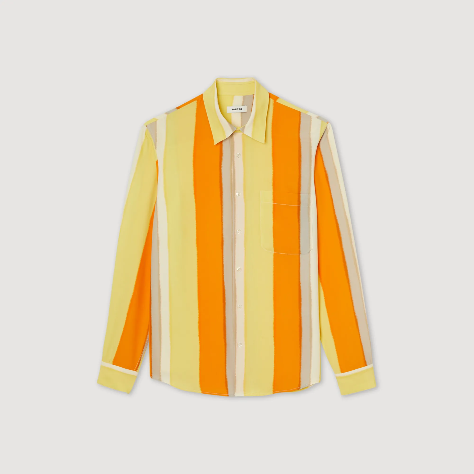 Camicia Fluida A Righe A Maniche Lunghe>Sandro Paris Online