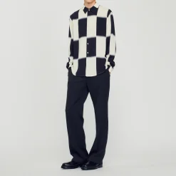 Camicia Fluida Con Stampa A Quadri>Sandro Paris Cheap