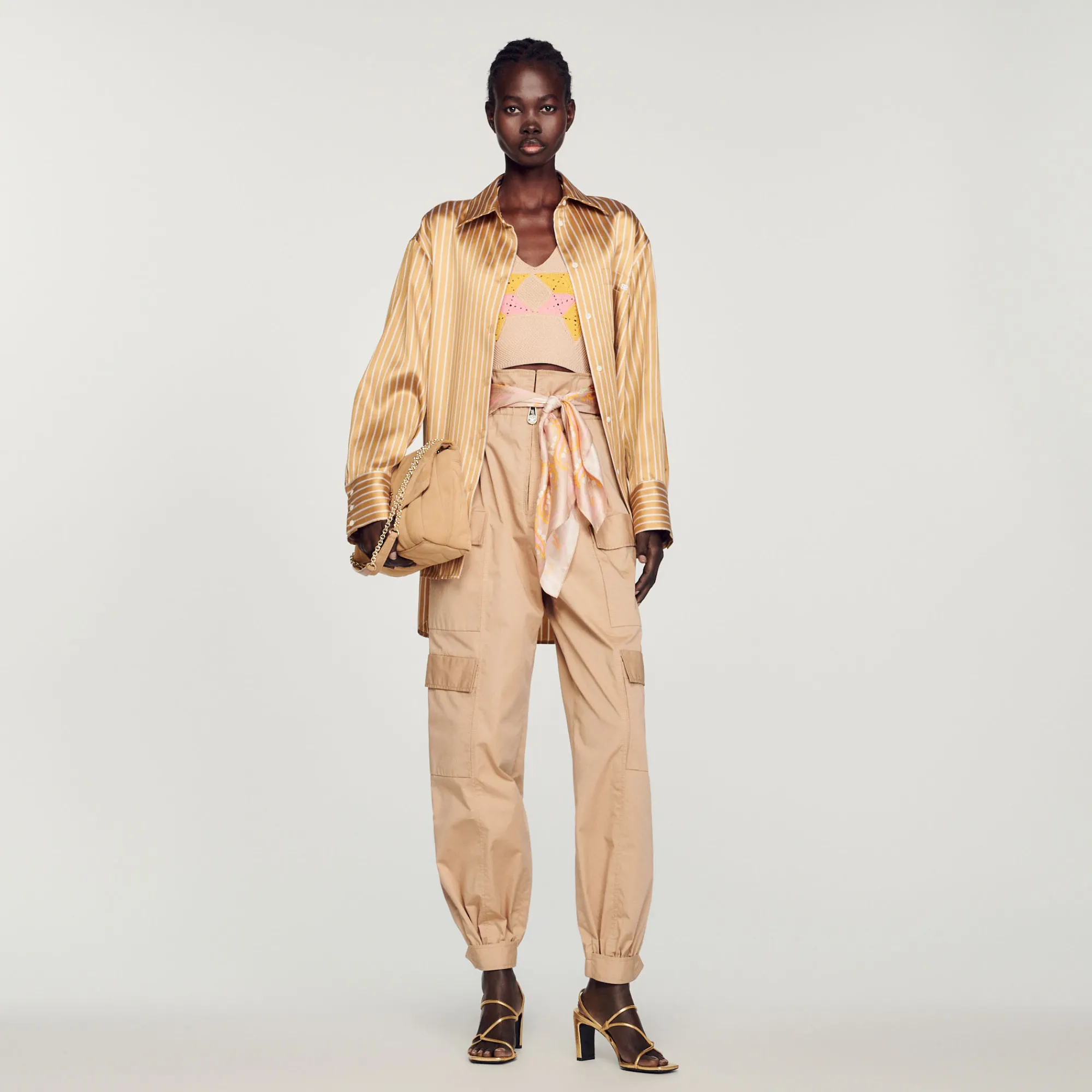 Camicia Oversize A Righe>Sandro Paris Shop