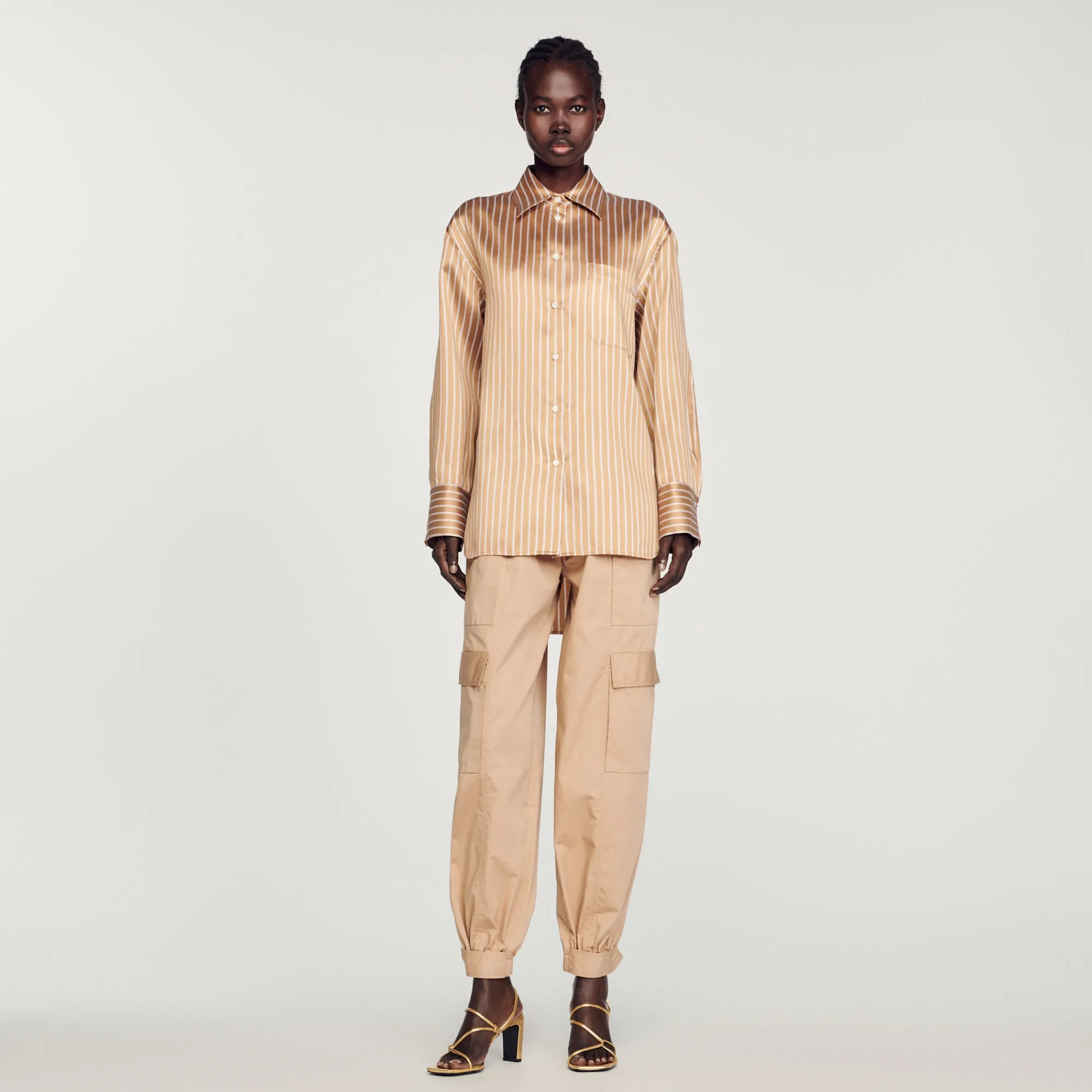 Camicia Oversize A Righe>Sandro Paris Shop