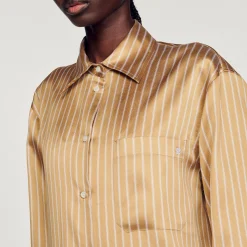 Camicia Oversize A Righe><noscript><img width=