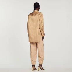Camicia Oversize A Righe><noscript><img width=