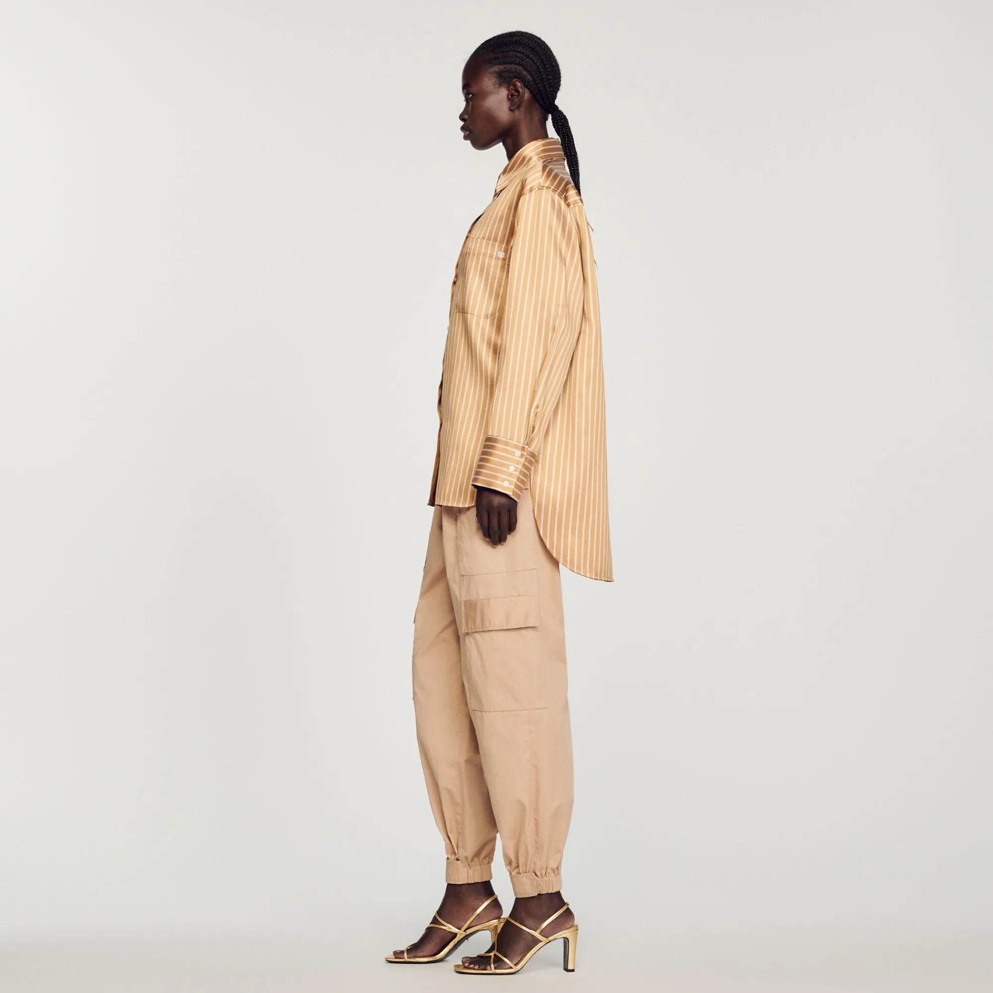 Camicia Oversize A Righe>Sandro Paris Shop