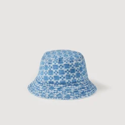 Cappello In Denim Square Cross>Sandro Paris Store
