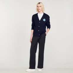 Cardigan Con Applicazione Floreale>Sandro Paris Cheap