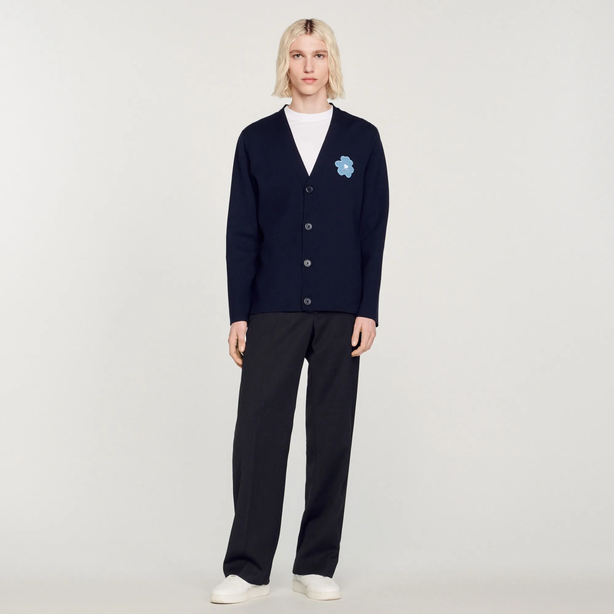 Cardigan Con Applicazione Floreale>Sandro Paris Cheap