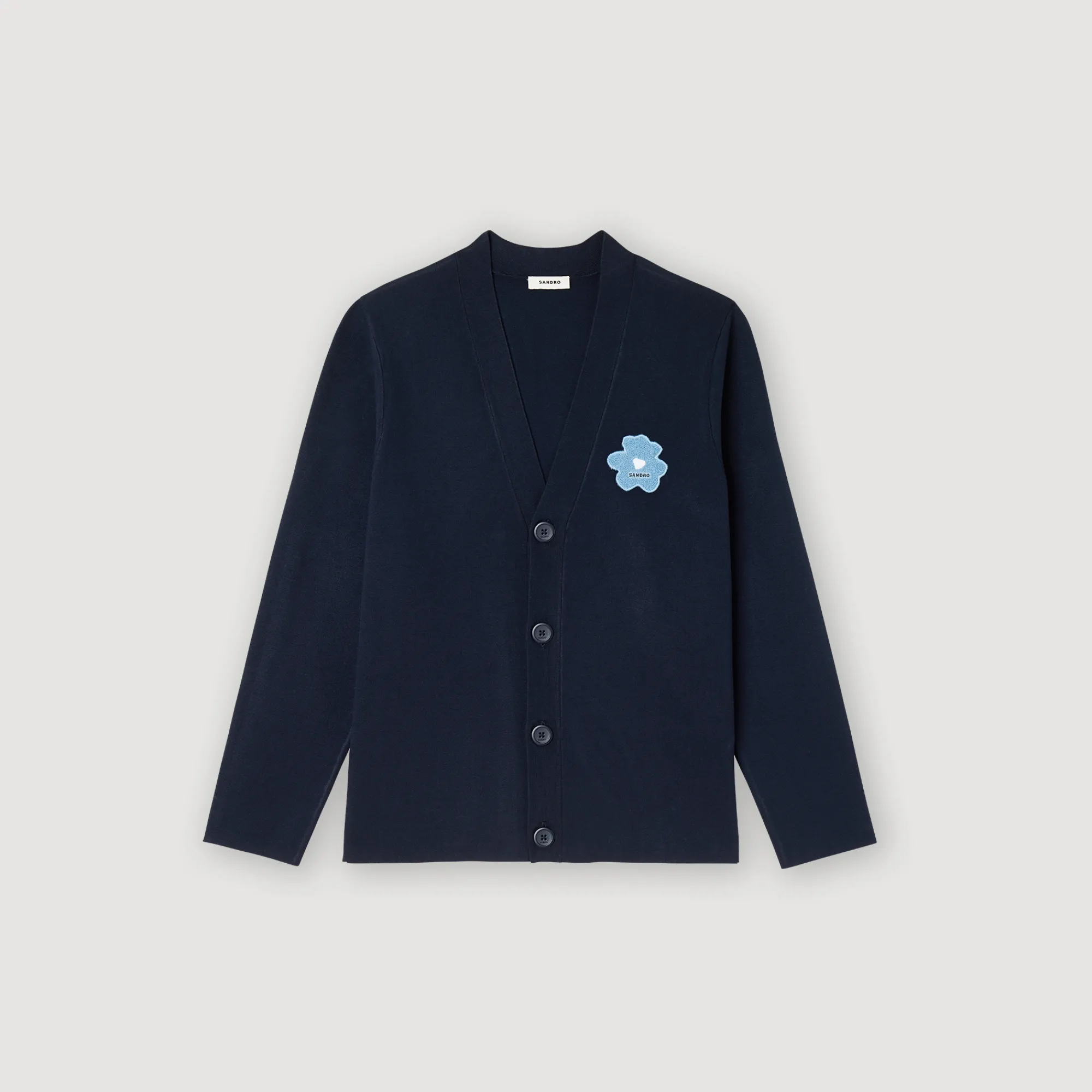 Cardigan Con Applicazione Floreale>Sandro Paris Cheap