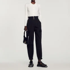 Cardigan Corto A Coste>Sandro Paris Online