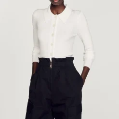 Cardigan Corto A Coste><noscript><img width=