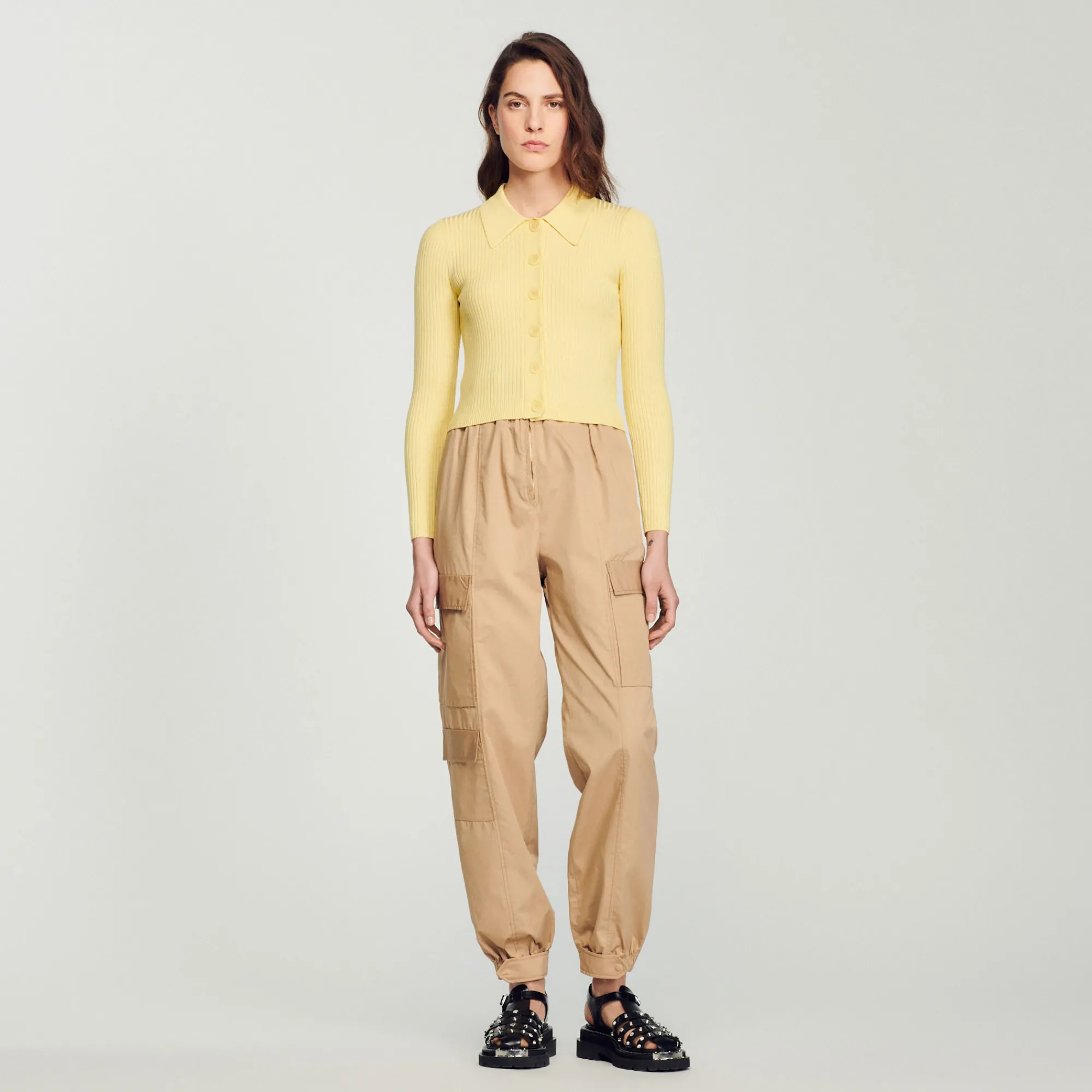 Cardigan Corto A Coste>Sandro Paris Sale
