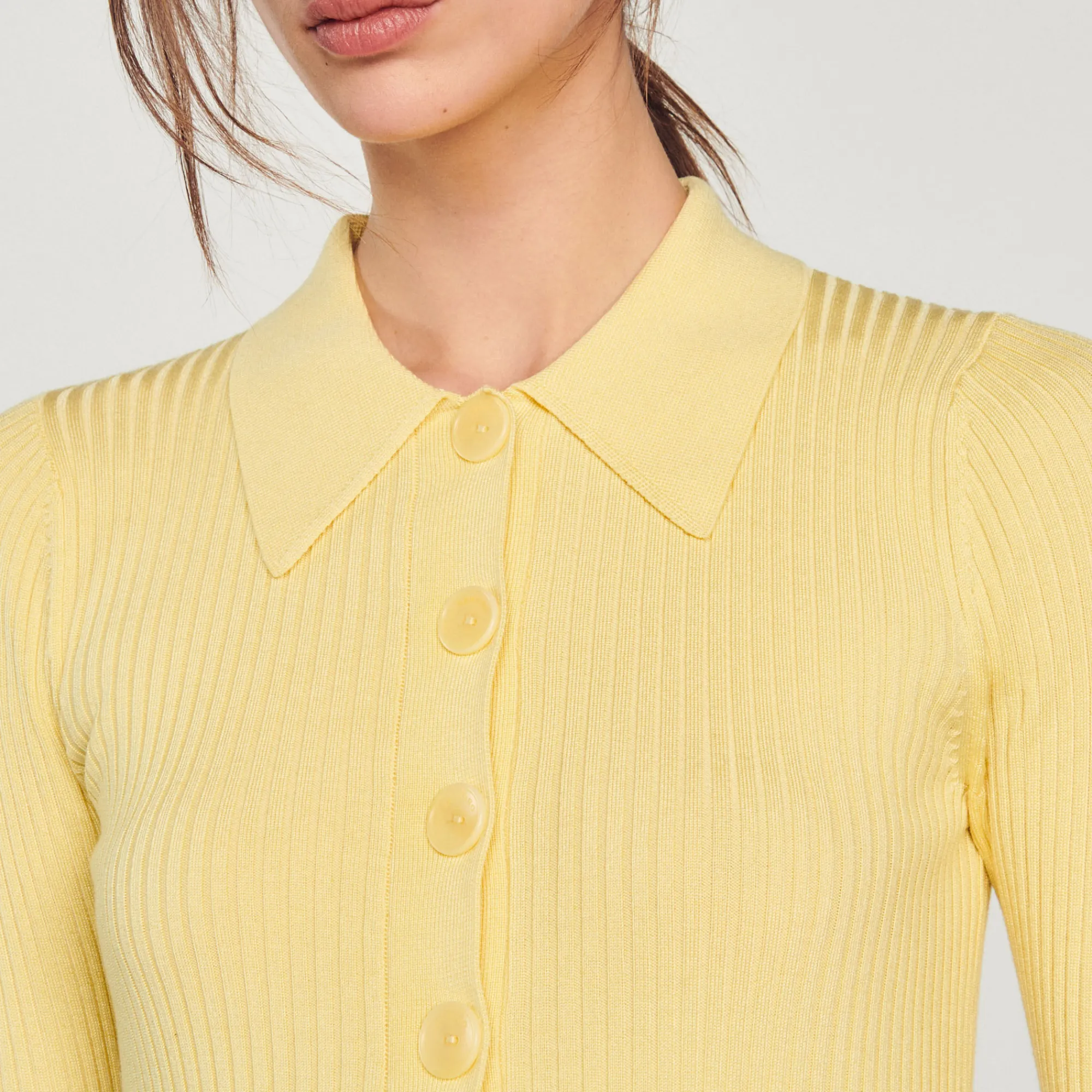 Cardigan Corto A Coste>Sandro Paris Sale