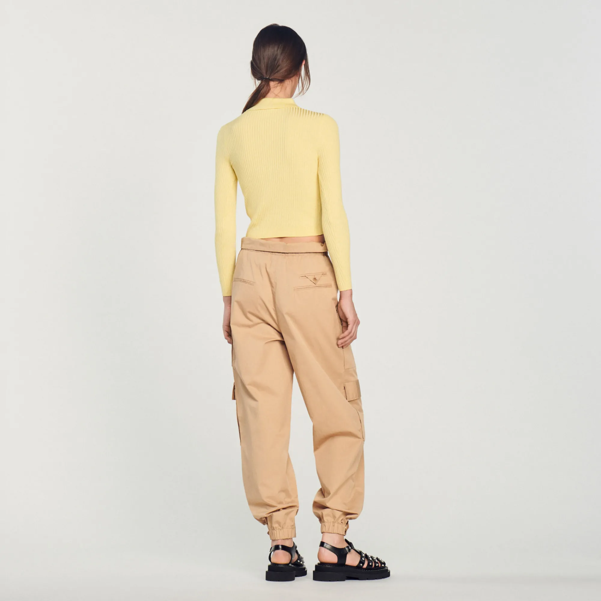 Cardigan Corto A Coste>Sandro Paris Sale