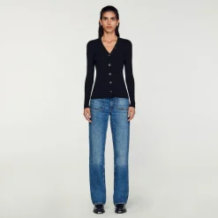 Cardigan In Viscosa Certificata>Sandro Paris New