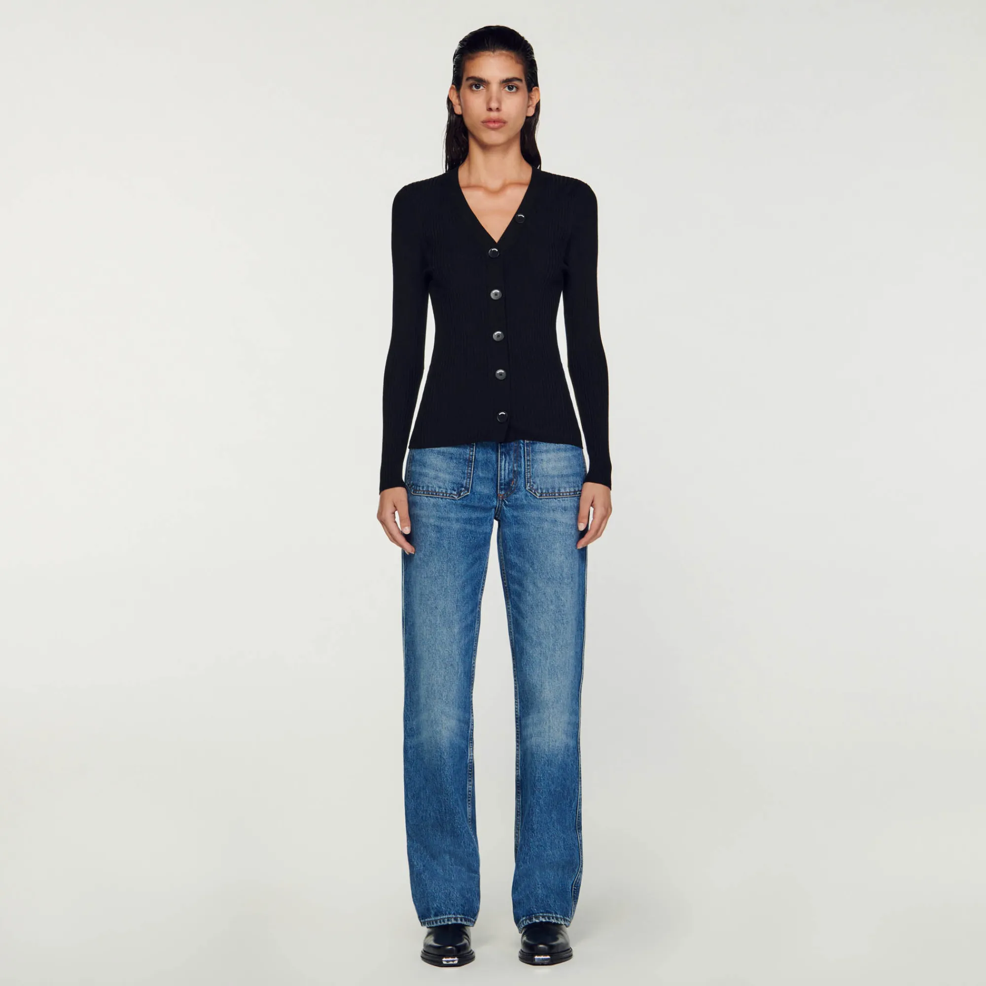 Cardigan In Viscosa Certificata>Sandro Paris New