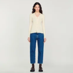 Cardigan In Viscosa Certificata>Sandro Paris Fashion
