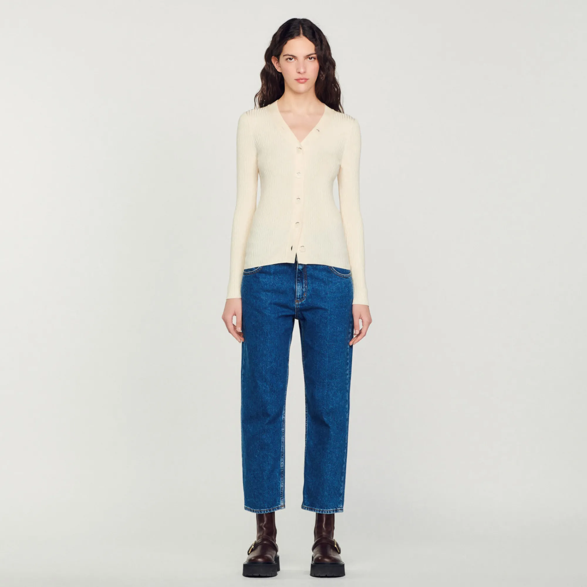 Cardigan In Viscosa Certificata>Sandro Paris Fashion