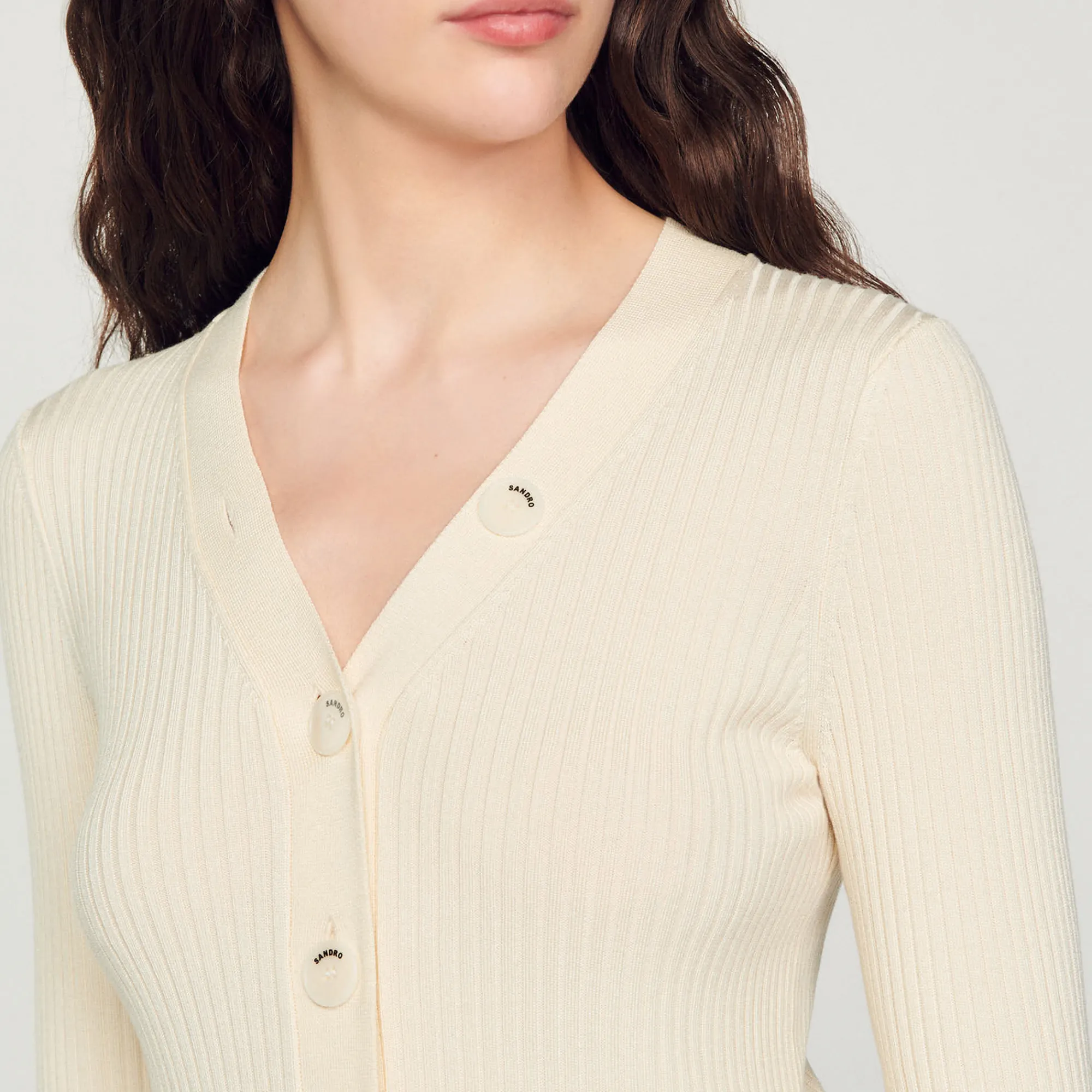 Cardigan In Viscosa Certificata>Sandro Paris Fashion
