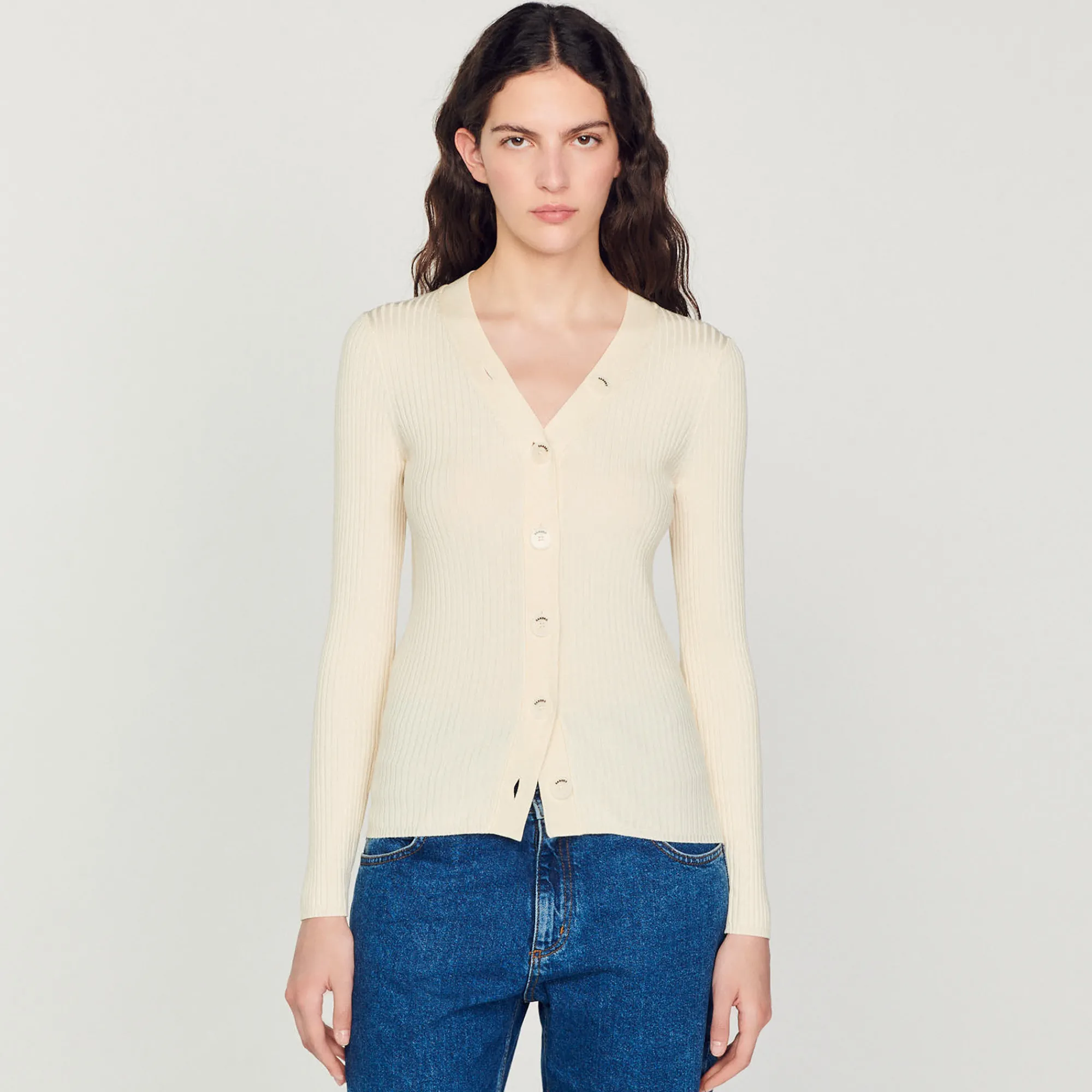 Cardigan In Viscosa Certificata>Sandro Paris Fashion