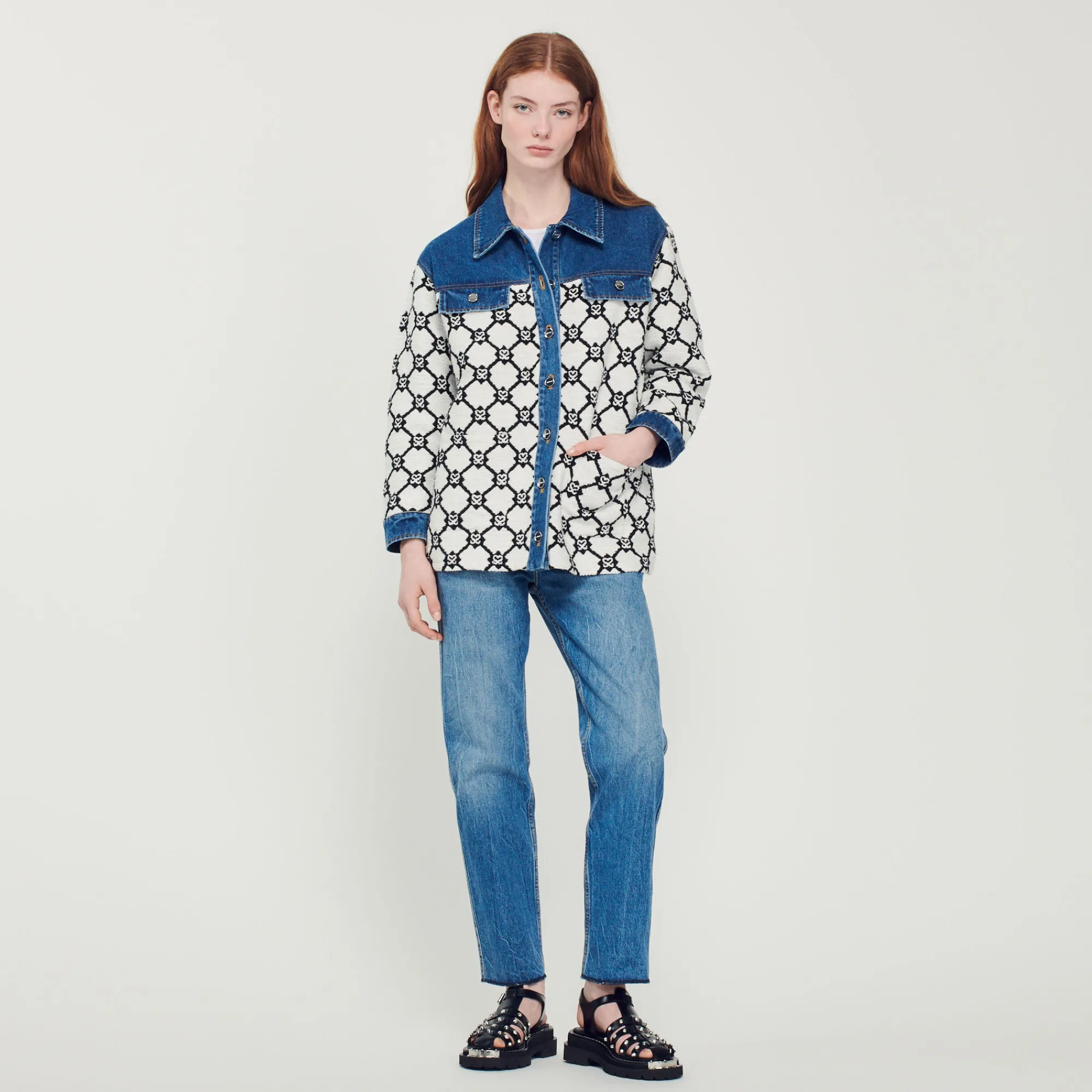 Cardigan-Cappotto In Maglia E Denim>Sandro Paris Best