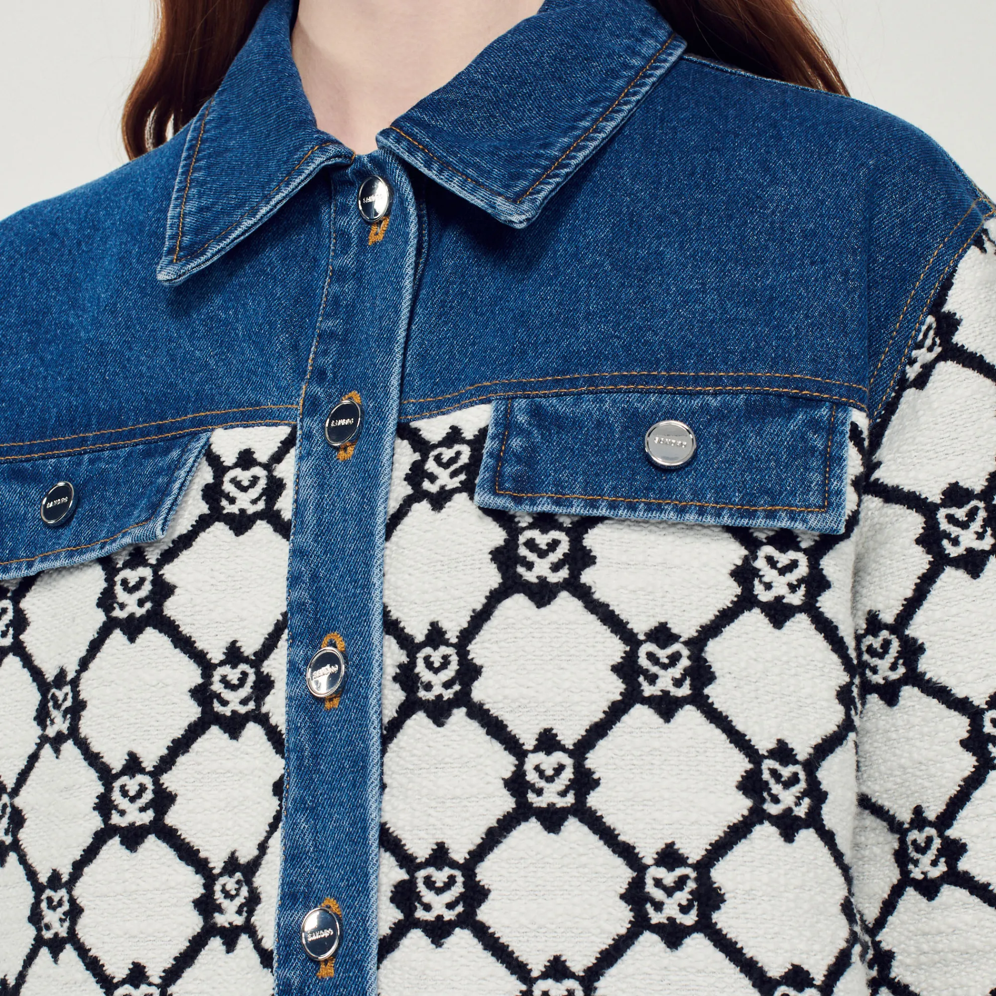 Cardigan-Cappotto In Maglia E Denim>Sandro Paris Best