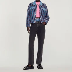 Cardigan-Cappotto In Tweed>Sandro Paris Discount