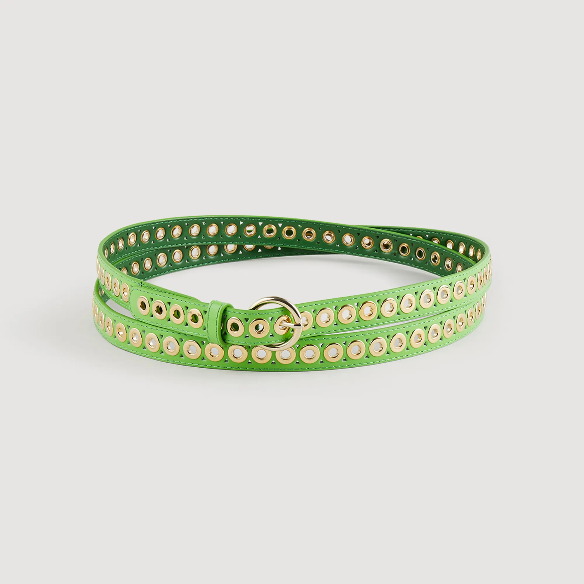 Cintura Doppia In Pelle Con Occhielli>Sandro Paris Store