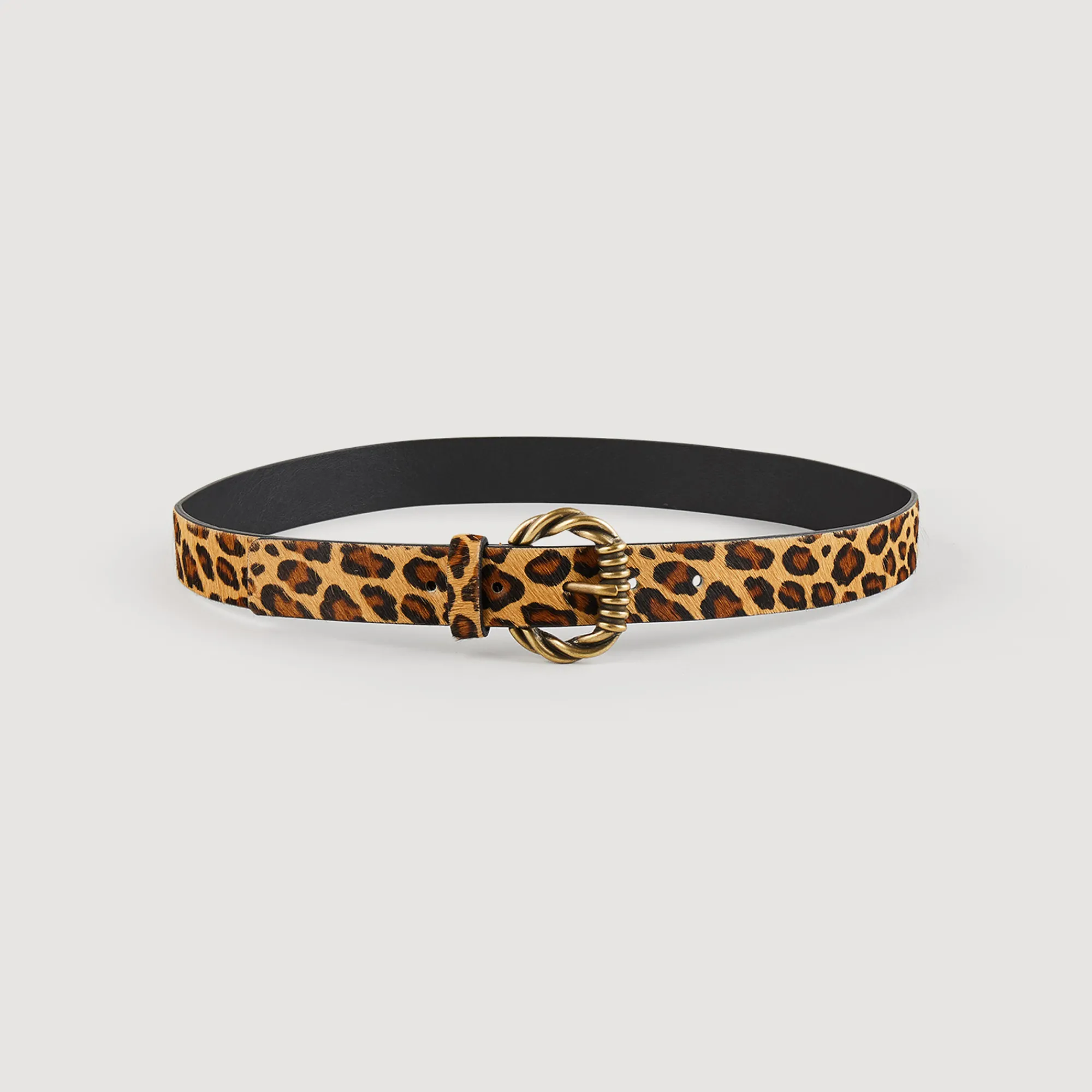 Cintura Larga In Pelle Stampa Leopardo>Sandro Paris Fashion