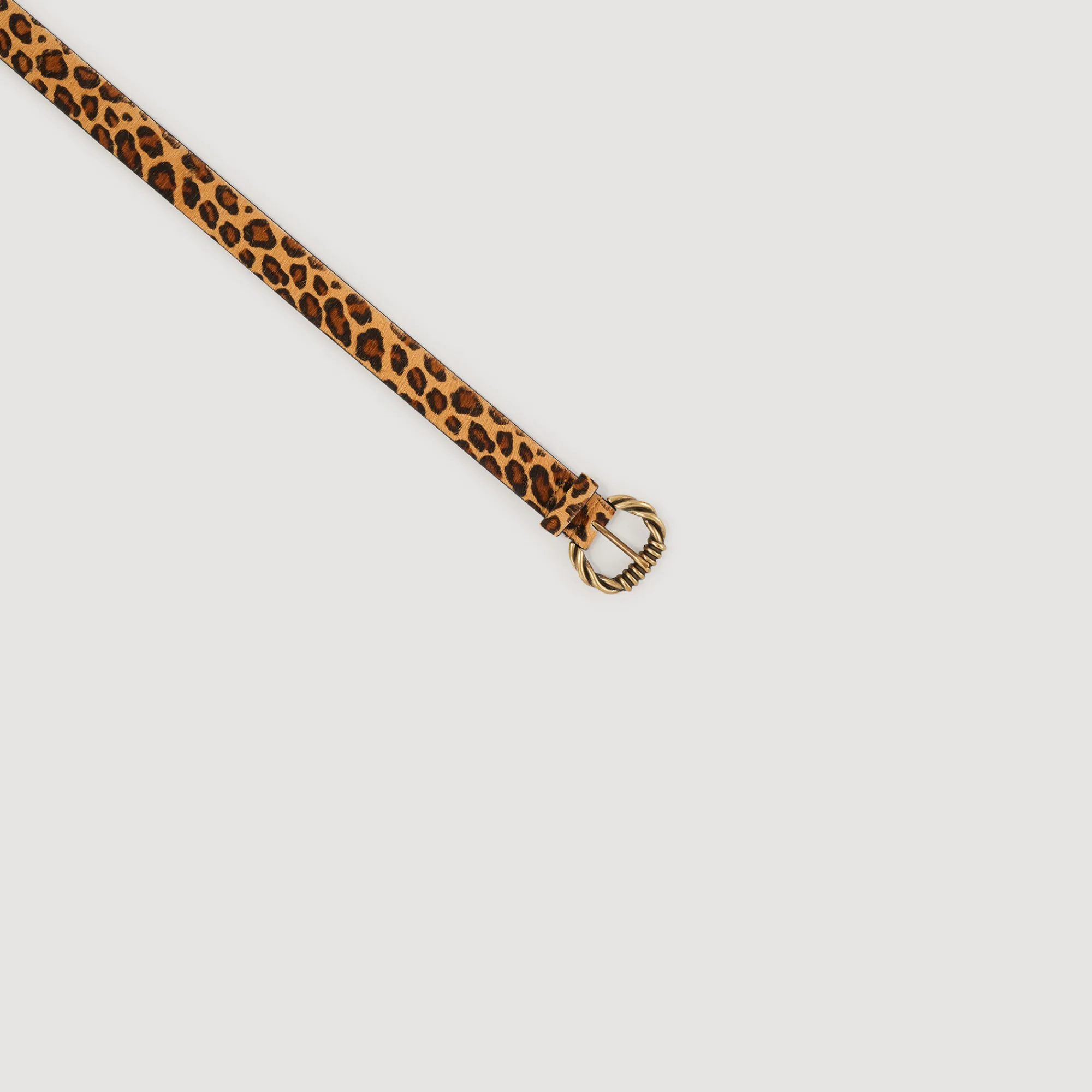 Cintura Larga In Pelle Stampa Leopardo>Sandro Paris Fashion