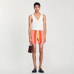 Costume Da Bagno Con Stampa A Righe>Sandro Paris Discount