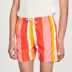 Costume Da Bagno Con Stampa A Righe><noscript><img width=