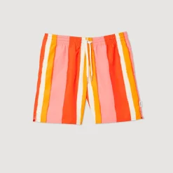 Costume Da Bagno Con Stampa A Righe><noscript><img width=