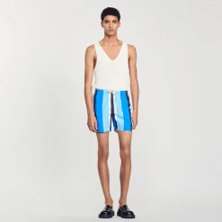 Costume Da Bagno Con Stampa A Righe>Sandro Paris Cheap