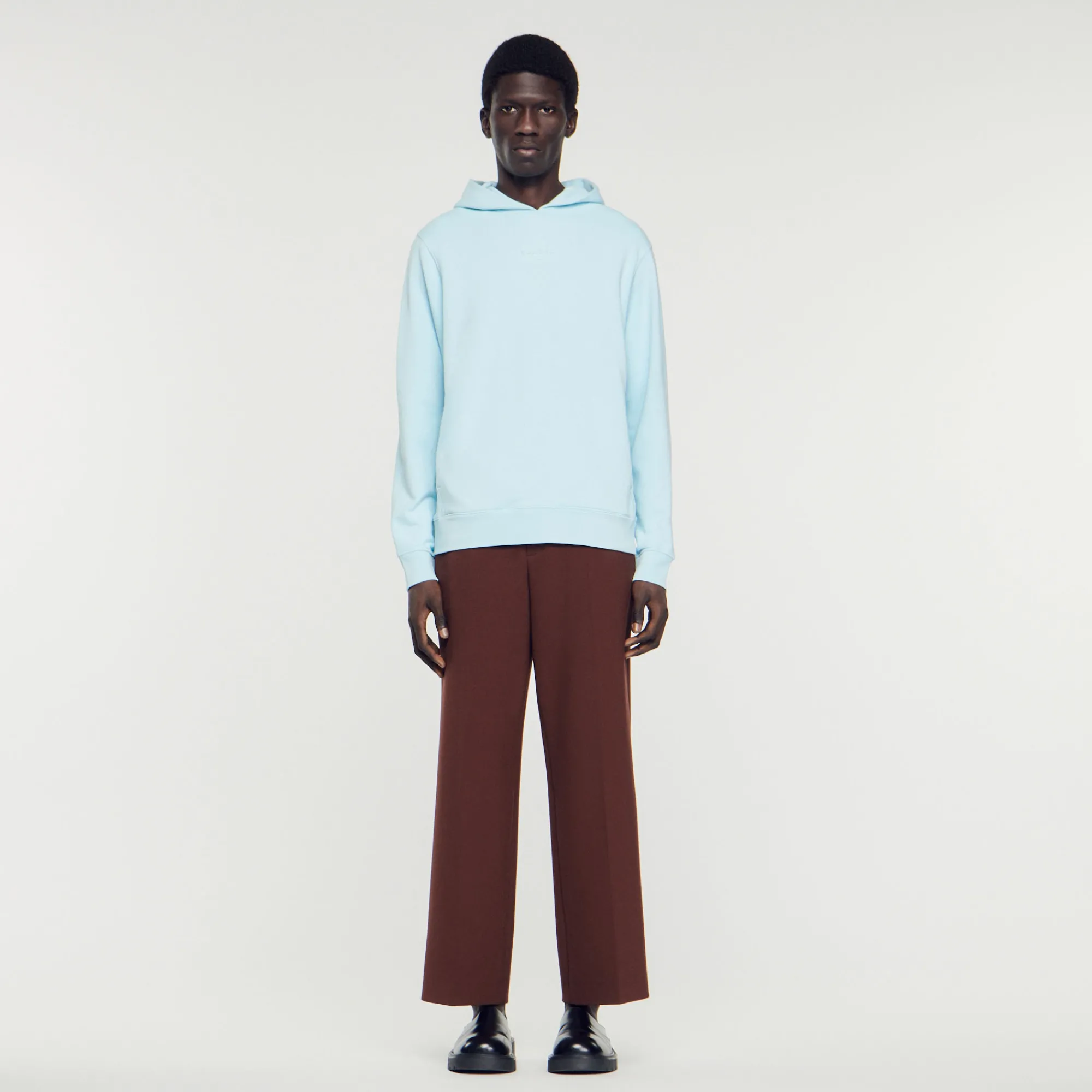 Felpa Con Cappuccio E Logo In Gomma>Sandro Paris Best Sale