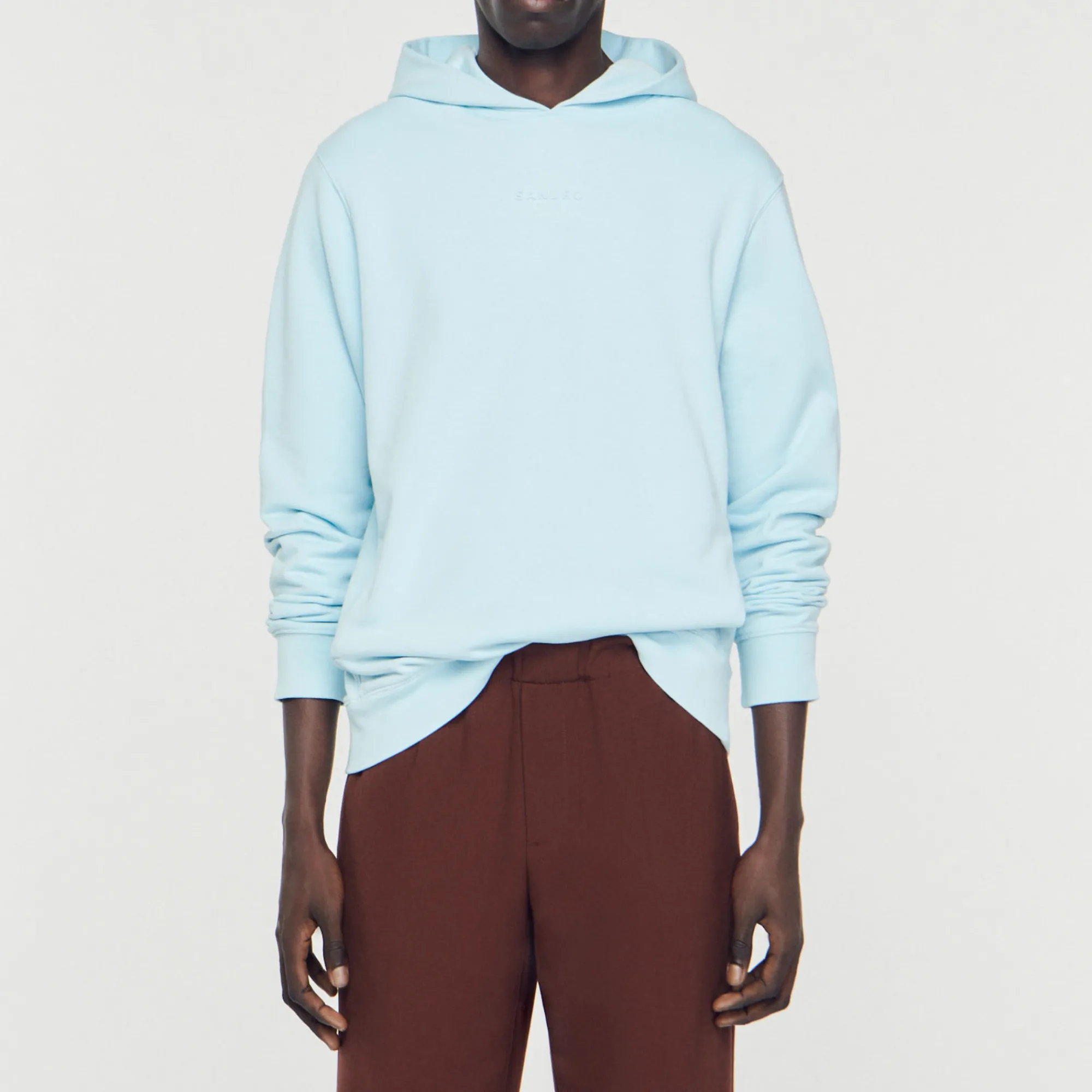 Felpa Con Cappuccio E Logo In Gomma>Sandro Paris Best Sale
