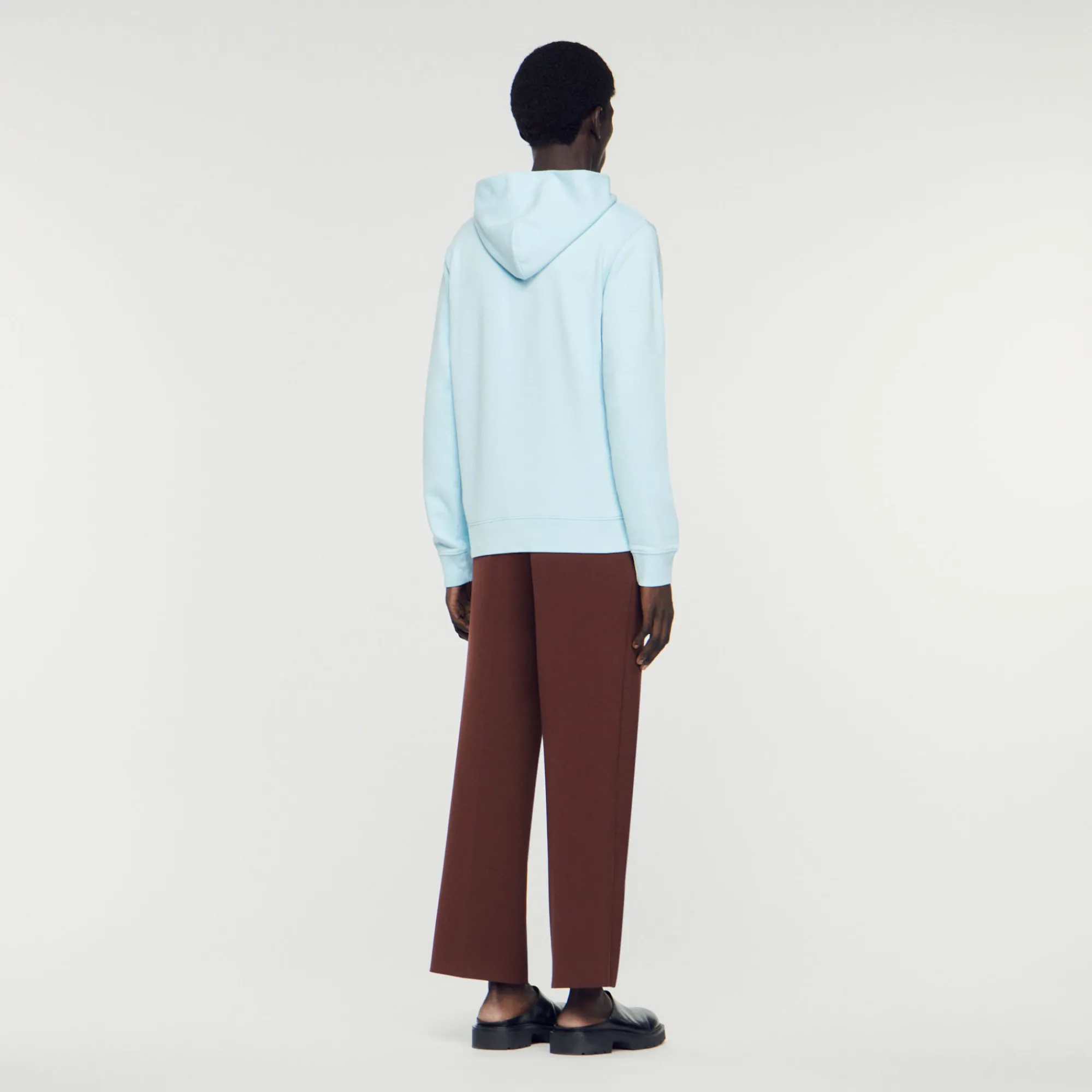 Felpa Con Cappuccio E Logo In Gomma>Sandro Paris Best Sale