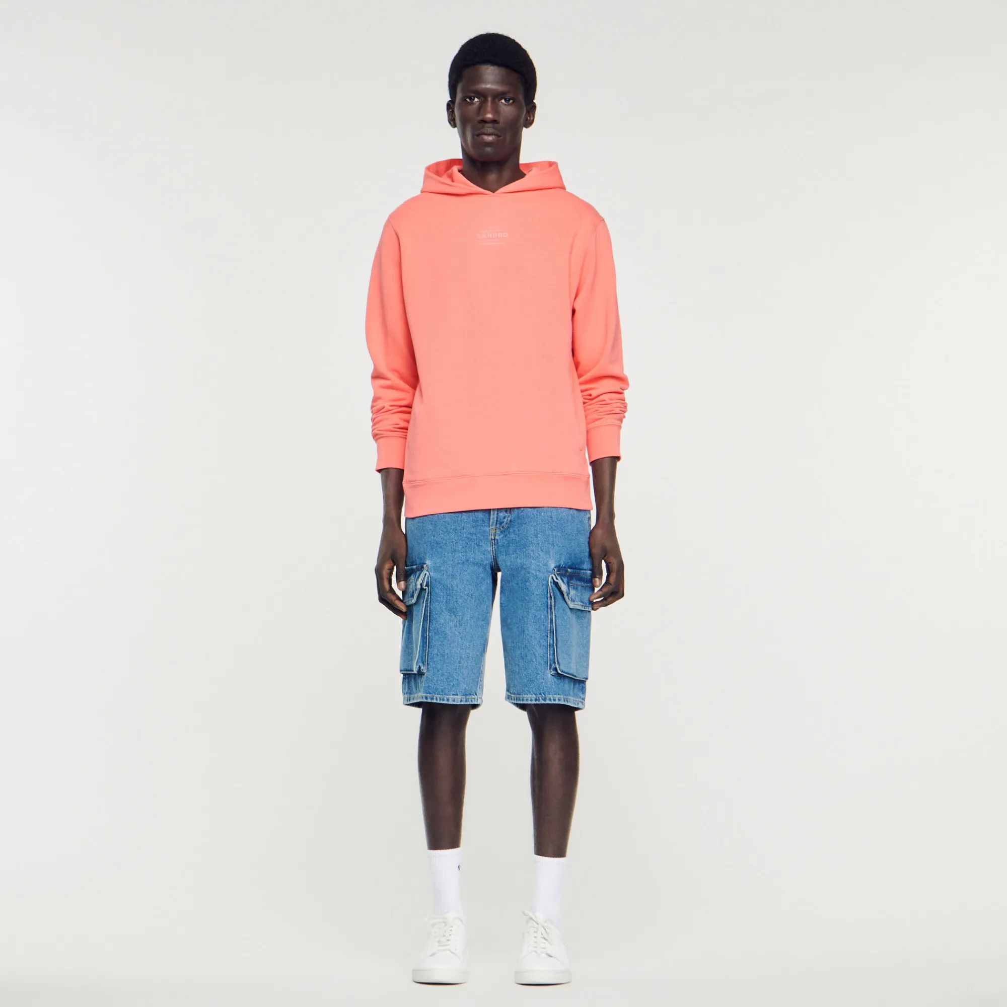 Felpa Con Cappuccio E Logo In Gomma>Sandro Paris Online