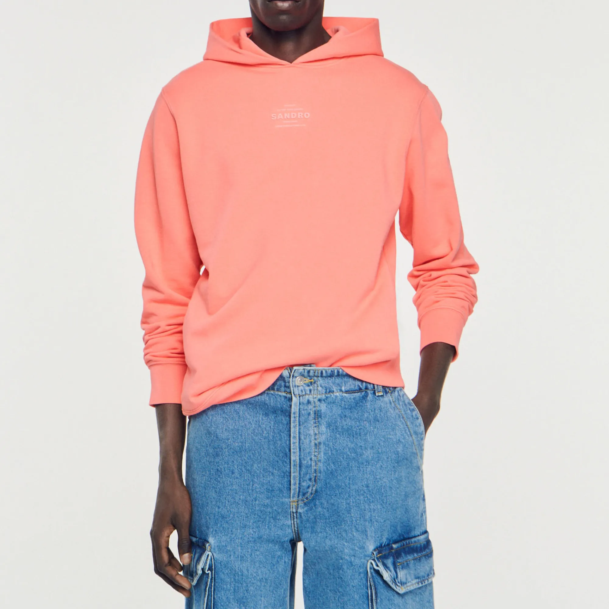 Felpa Con Cappuccio E Logo In Gomma>Sandro Paris Online
