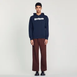 Felpa Con Cappuccio E Ricamo Sandro>Sandro Paris Cheap