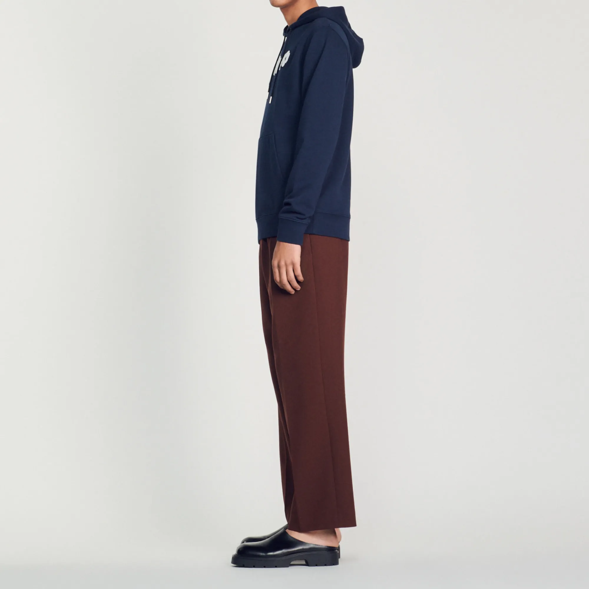 Felpa Con Cappuccio E Ricamo Sandro>Sandro Paris Cheap