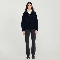 Felpa Con Zip Oversize>Sandro Paris Cheap