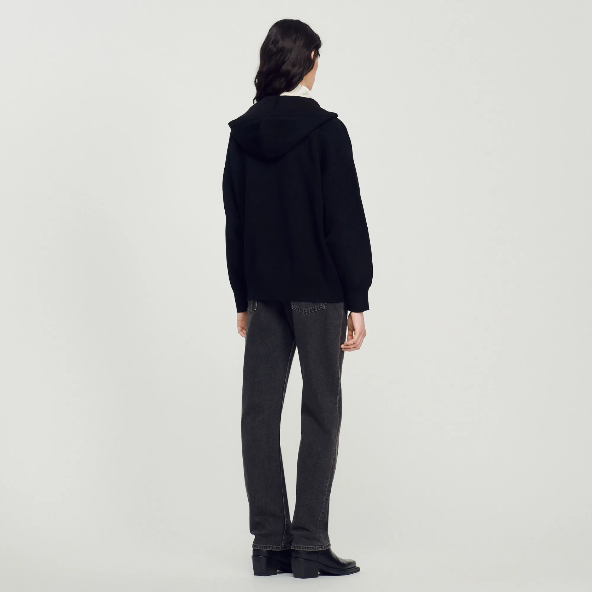 Felpa Con Zip Oversize>Sandro Paris Cheap
