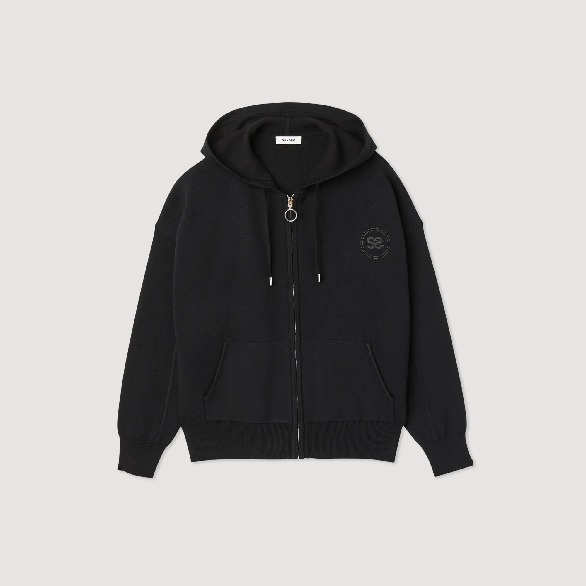 Felpa Con Zip Oversize>Sandro Paris Cheap