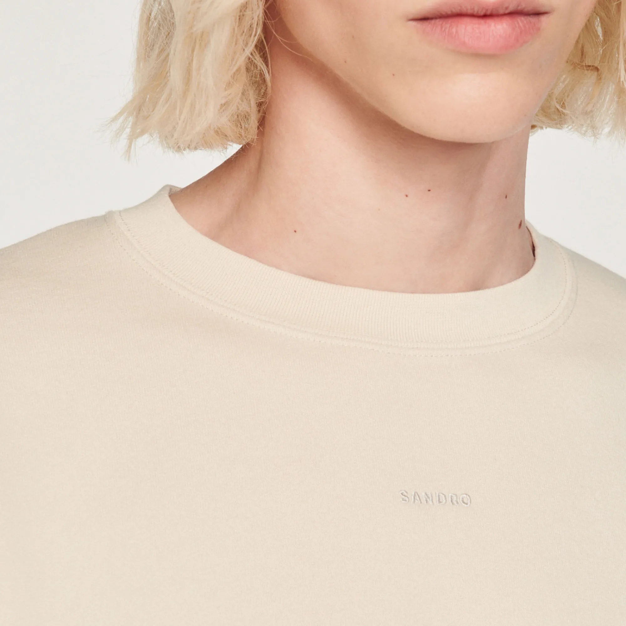 Felpa In Tessuto Ricamato>Sandro Paris Cheap