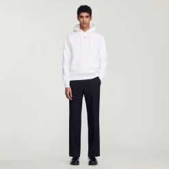 Felpa Uomo Ricamata In Cotone Biologico>Sandro Paris Fashion