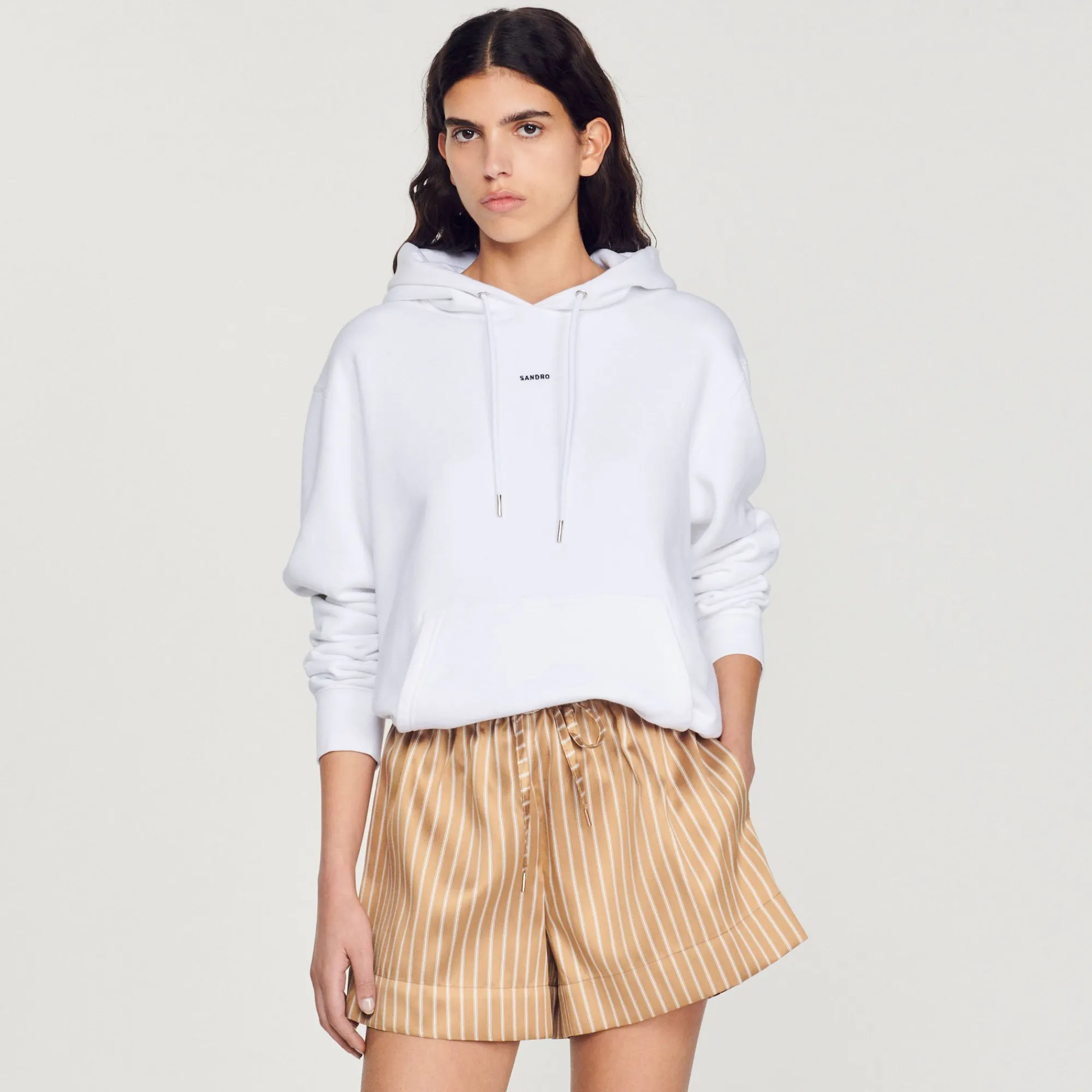 Felpa Uomo Ricamata In Cotone Biologico>Sandro Paris Sale