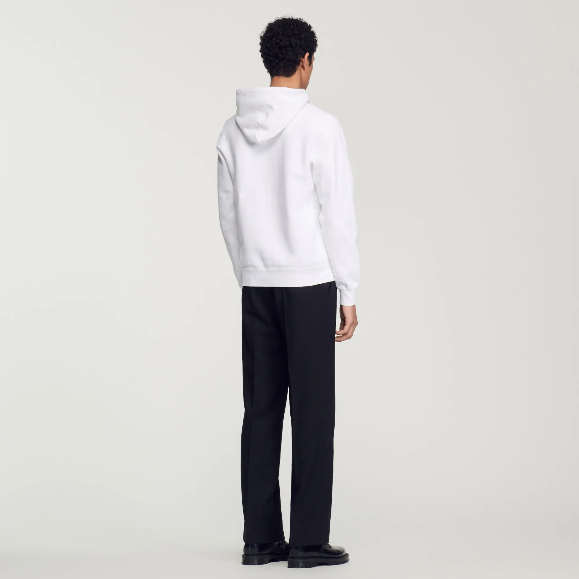 Felpa Uomo Ricamata In Cotone Biologico>Sandro Paris Sale