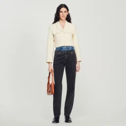 Giacca Corta Con Bottoni In Tweed>Sandro Paris Hot